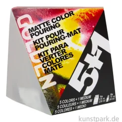 GOLDEN Acryl Pouring Set Matt, 5 Farben und 1 Medium