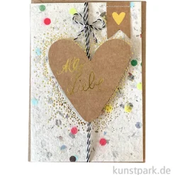 Good old friends - Konfettipapierkarte, Alles Liebe