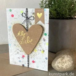 Good old friends - Konfettipapierkarte, Alles Liebe