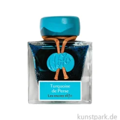 HERBIN Luxus Schreibtinte 1670 mit Goldschimmer - Türkis, 50 ml