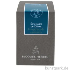 HERBIN Luxus Schreibtinte 1670 mit Goldschimmer - Smaragdgrün, 50 ml