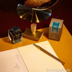 HERBIN Luxus Schreibtinte 1670 mit Goldschimmer - Smaragdgrün, 50 ml