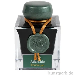HERBIN Tinte 350 mit Gold- und Silberschimmer - Vert Atlantide, 50 ml