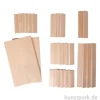 Holz Klötzchen + Platten zum Basteln, Natur, 30er Set