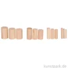 Holz Rundstäbe Set, Natur, Durchmesser 1-4 cm, 5,5-6,5 cm, 99 Stück