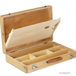 Holzmalkoffer mit Metallschließen, mittel