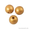 Holzperlen, Gold, matt, 10 mm, 35 Stück