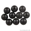Holzperlen, Schwarz, matt, 20 mm, 8 Stück
