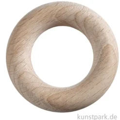 Holzringe für Makramee, 40 mm, 6 Stück