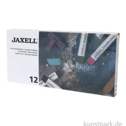 JAXELL Pastellkreide, 12 dunkle Farben im Kartonetui