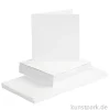 Karten und Kuverts - Weiß, 15 x 15 cm, 50 Sets