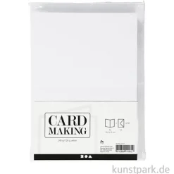Karten und Kuverts - Weiß, 10,5 x 15 cm, 50 Sets