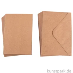 Kartenset - Kraft mit 15 Karten + 15 Kuverts, Größe B6
