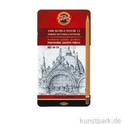 Koh-I-Noor ART, 12 Bleistifte im Etui, Härten: 8B-2H