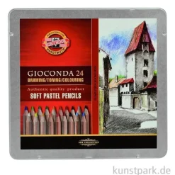 Koh-I-Noor Soft-Pastell Kreidestifte, 24 Stifte im Metalletui