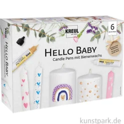 KREUL Candle Pen - Hello Baby Set mit 6 Kerzenstiften