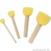KREUL Schwammpinsel Set mit 4 Stupfpinseln