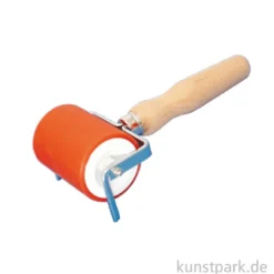 Linol-Farbwalze - Flachstahlbügel, Holzgriff