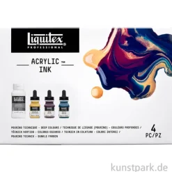 Liquitex Professional ACRYLIC INK Technik Set mit 3 dunklen Farben 30 ml