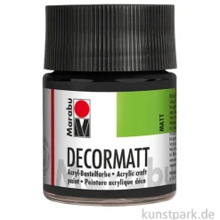 Marabu Decormatt Acryl, Schwarz, 50 ml