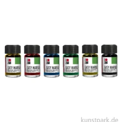 Marabu easy marble Marmorierfarben Starter-Set, 6 x 15 ml