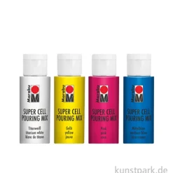 Marabu Super Cell Pouring Farben - Galaxy, 4 x 60 ml