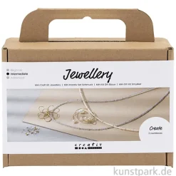 Mini Bastelset Schmuck, Halskette mit Drahtanhänger, Vergoldet