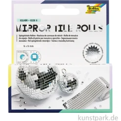 Mirror Tile Rolls - Spiegelsteine, 5 x 5 mm, 2 Rollen, je 4 cm x 1 m