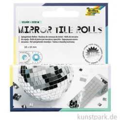 Mirror Tile Rolls - Spiegelsteine, 10 x 10 mm, 2 Rollen, je 4 cm x 1 m