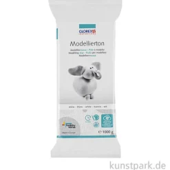 Modellierton lufttrocknend, Weiß, 1000g