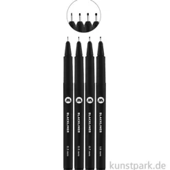Molotow BLACKLINER Set 2 mit 4 Finelinern