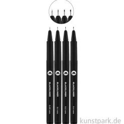 Molotow BLACKLINER Set 1 mit 4 Finelinern