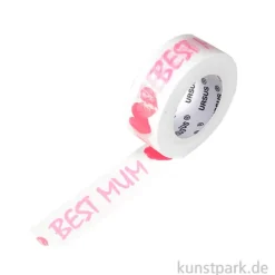 Motiv-Klebeband Washitape - Best Mum, 15 mm, 10 m