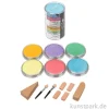 PanPastel Set - Perlglanzfarben, 6 x 9 ml + Zubehör