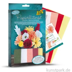 Papierblumen Bastelset, 21-teilig