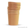 Pappbecher mit Deckel, lebensmittelecht, 4 Stück