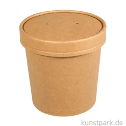 Pappbecher mit Deckel, lebensmittelecht, 4 Stück