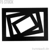Passepartout-Rahmen - Schwarz, 0,4 mm, 270 g, 75 Stück sortiert