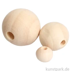 Perlen aus Holz mit großem Loch