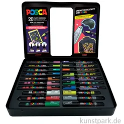 POSCA Marker Set - Etui mit 20 Acrylstiften, Groovy Colours