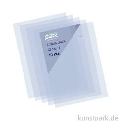 QBIX Stencil Sheets zum Schablonen selber machen, 0,2 mm, 10 Blatt, A5
