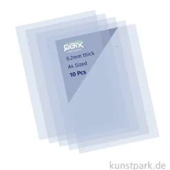 QBIX Stencil Sheets zum Schablonen selber machen, 0,2 mm, 10 Blatt, A4