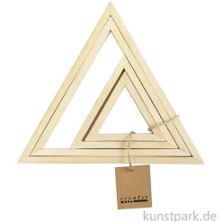 Rahmen aus Bambus, Dreieck, 9x12 + 18x21 cm, 2 Stück