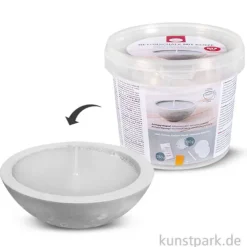 Rayher Kreativset Betonschale mit Kerze inklusive Zubehör