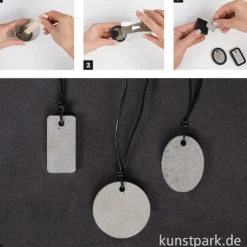 Rayher Schmuckbeton Starter Kit, mit 3 Formen + Zubehör