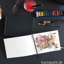 Rhodia Watercolor Book, satiniert, Spiral, 300g, 20 Blatt