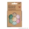 Rocailles Perlen Set - Pastell, 90g Perlen mit Nylonfäden + Zubehör