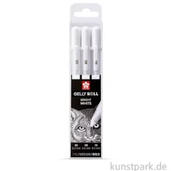 Sakura Gelly Roll 3er Set - weiße Gelstifte