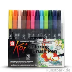 Sakura Koi Coloring Brush Pen Set - 12 verschiedene Farben