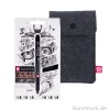 Sakura PIGMA Micron Set - 6 Fineliner + Filzetui, Black Edition